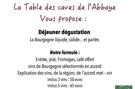 flyer table d'hôte